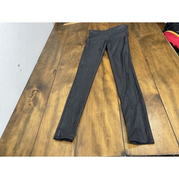 Spanx Faux Black Shiny Leather Leggings Size Small - Picture 2 of 9